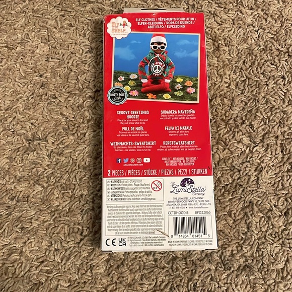 New in box Elf On The Shelf Claus Couture Groovy Greetings Hoodie. - Picture 3 of 5